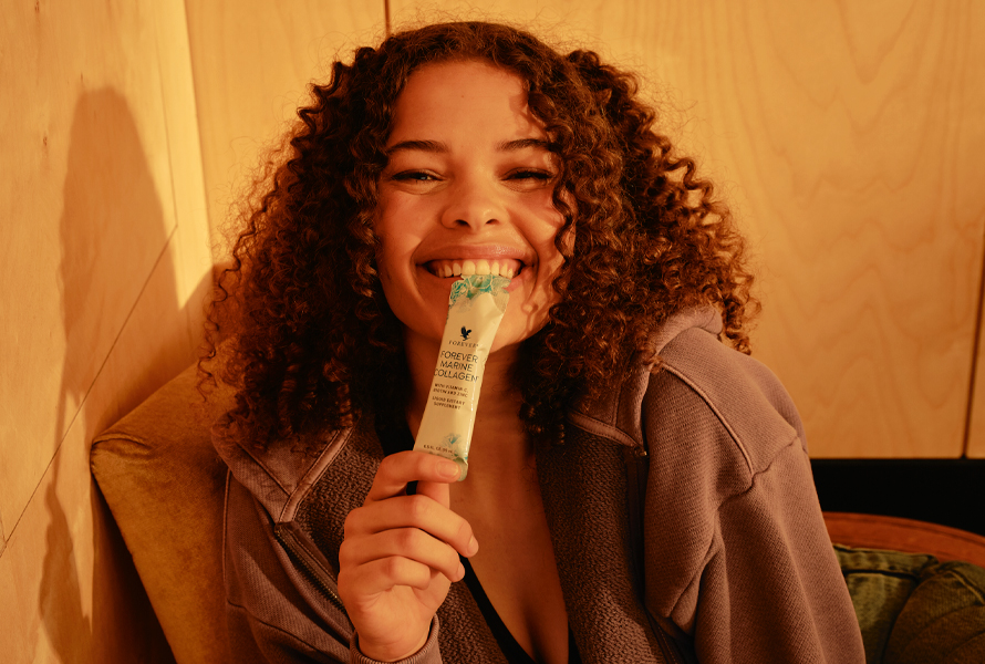 Forever Marine Collagen, hudvård som boostar med kollagen, vitaminer och mineraler inifrån. 