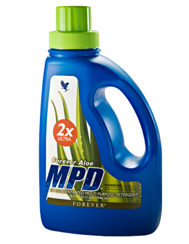 Aloe MPD 2X Ultra är ett allrengöringsmedel som är lika bra för tvätt av kläder som för rengöring av golv, badrum, kakel och till handdisk.