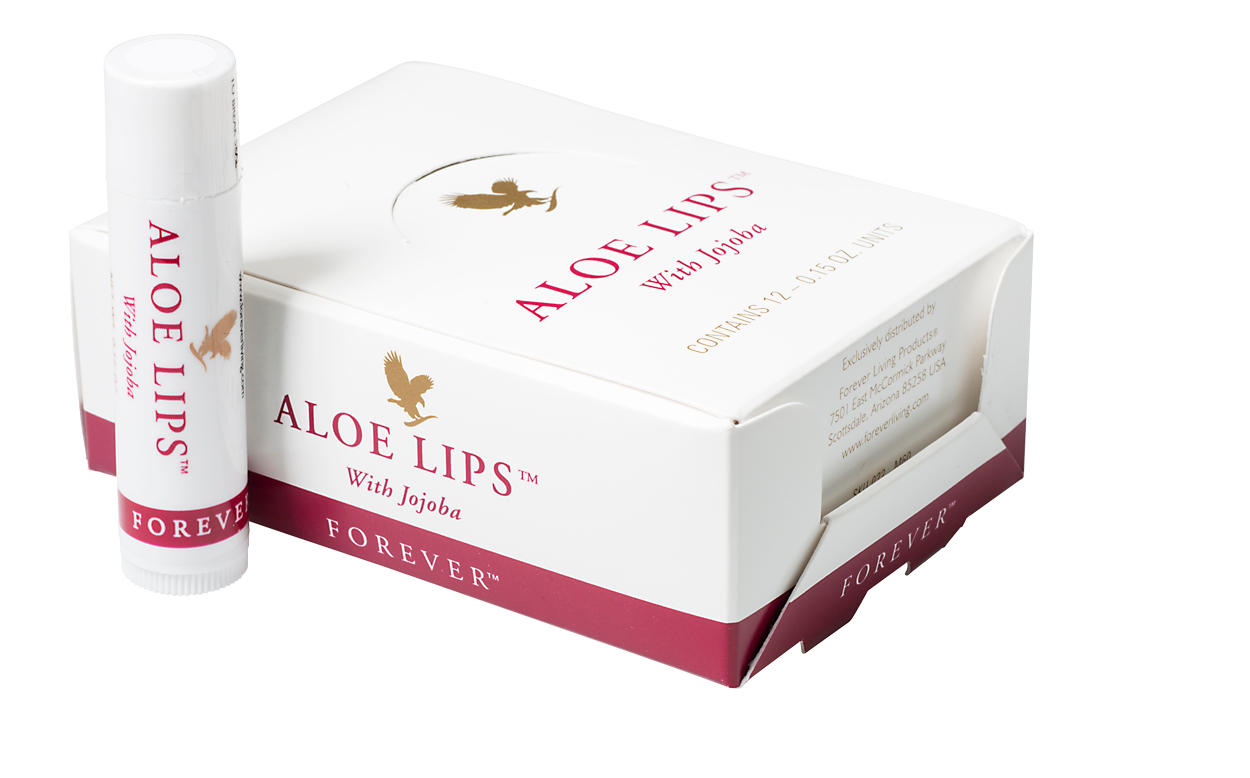 Populära läppceratet Aloe Lips med Aloe vera, jojobaolja och bivax som skyddar läpparna och gör dem mjuka.