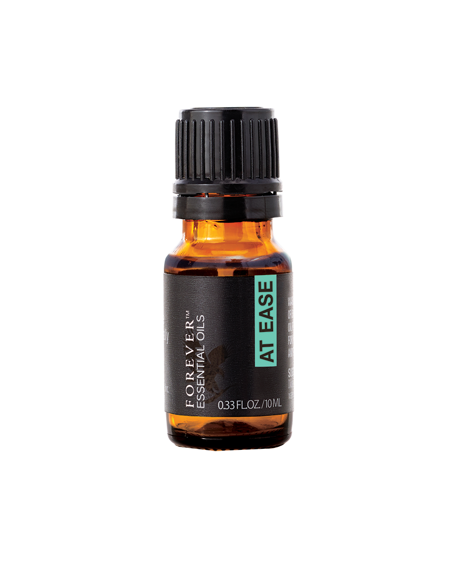 Forever Essential Oils At Ease erbjuder en perfekt balanserad kombination av naturens renaste dofter som främjar lugn, ro och harmoni.